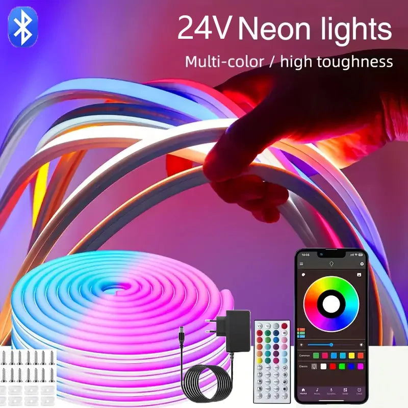 RGB LED Neon Rope Lights – Music Sync Smart App Control